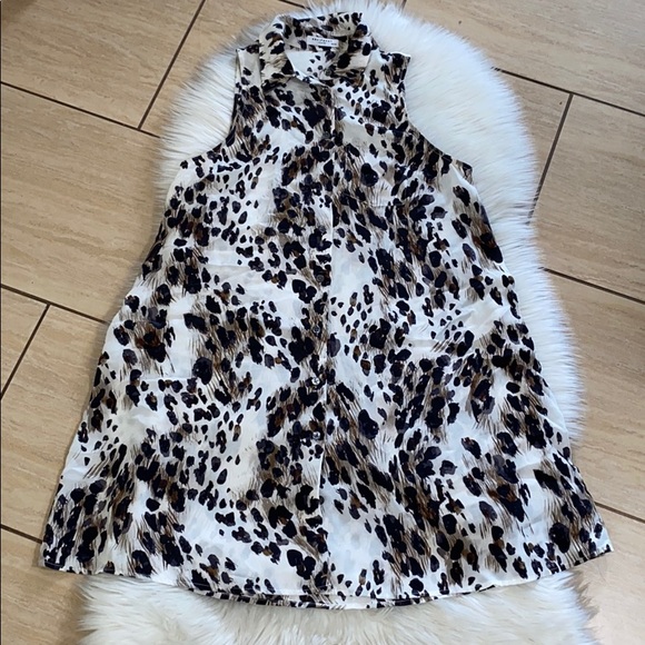 Equipment Femme Leopard Print Tunic Dress - Picture 2 of 6